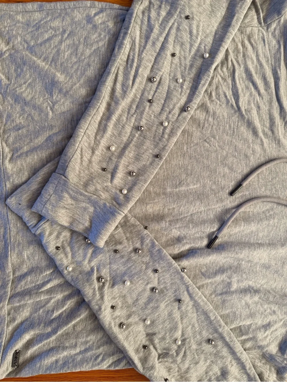 Marc New York Light Gray Performance Pullover with bead appliqué - Picture 3 of 5